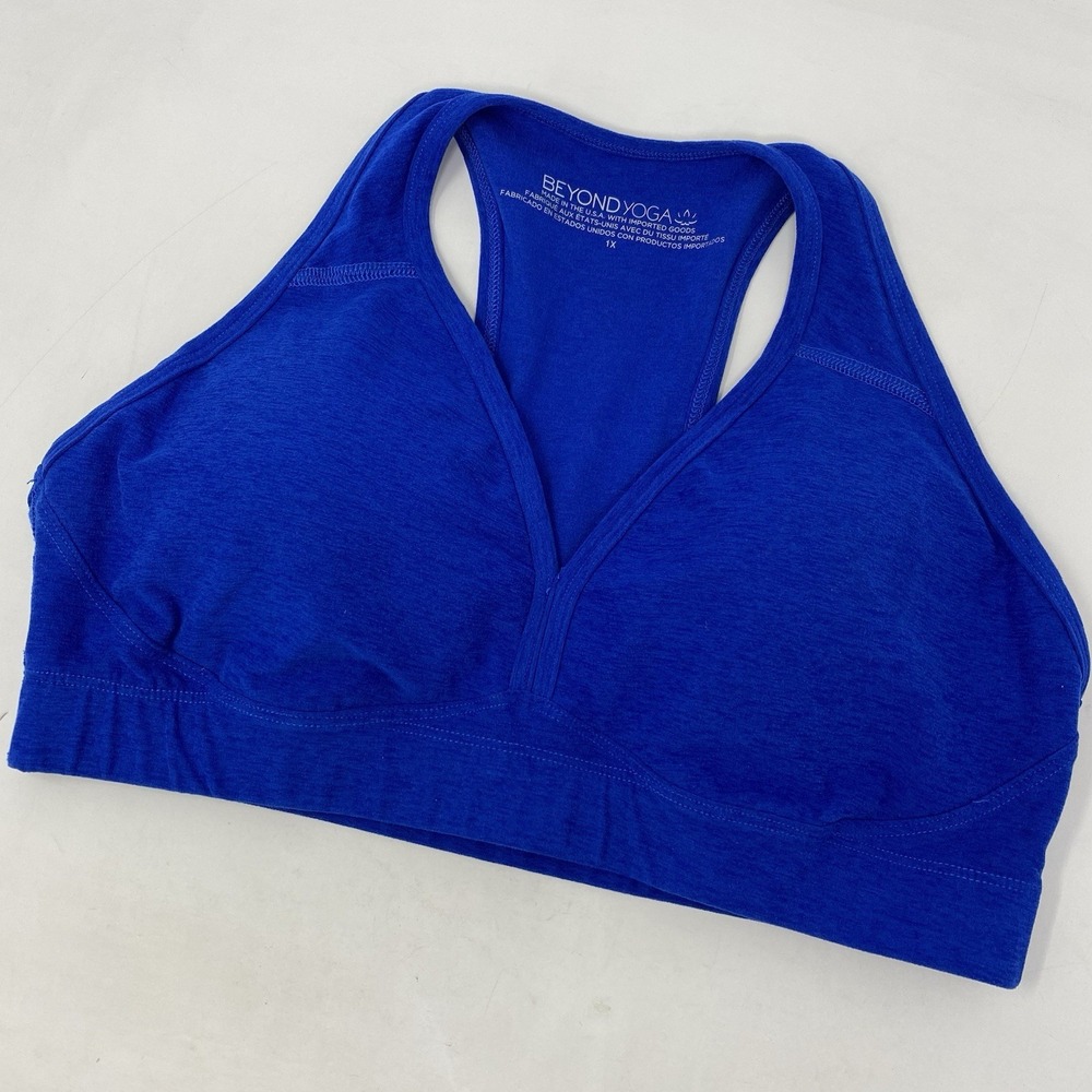 Beyond Yoga Royal Blue Racerback Sports Bra lift your spirits